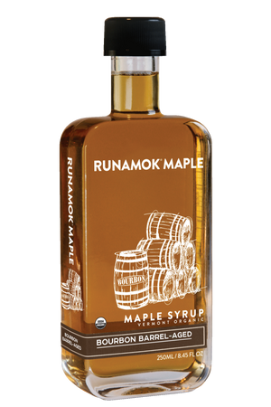 BR250 8.45oz Bourbon Barrel Aged Maple Syrup Runamok